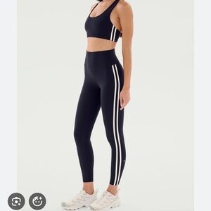 Splits59 NWT Ella Highwaist Airtight Leggings (black with white stripes)